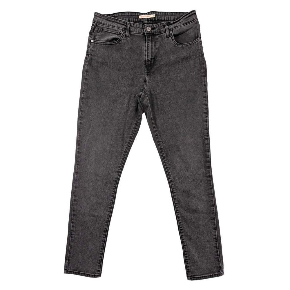 Levis‎ 721 High Rise Skinny Jeans Womens 32 Washed Black Denim Pants
